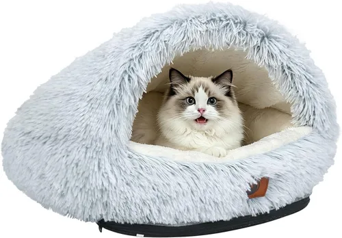 Vista 10 de YooxArmor Cama redonda para gatos, cama para perros pequeños y medianos Gris