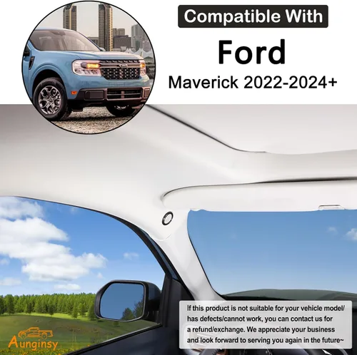 Vista 2 de Cubierta de micrófono para techo de automóvil, compatible con Ford Maverick 2022-2024, altavoz interior de techo de automóvil, cubierta de marco