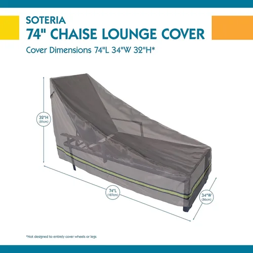 Vista 9 de DUCKCOVERS Soteria - Funda impermeable para tumbona de patio de 74 pulgadas, para exteriores