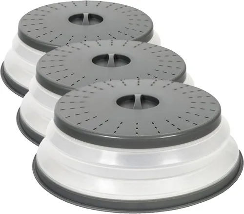 Vista 21 de Tovolo Cubierta antisalpicaduras para microondas para alimentos, mediano (rojo manzana acaramelada) – Tapa protectora antisalpicaduras de silicona