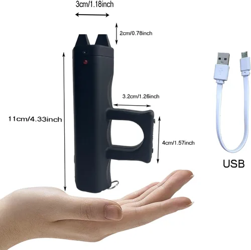 Vista 2 de Pistola aturdidora recargable con interruptor Taser de seguridad para hombres y mujeres autodefensa