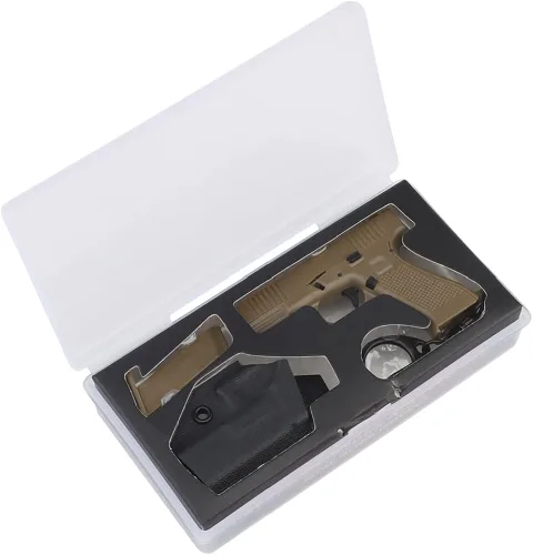 Vista 2 de Mini llaveros en forma de pistola para hombres y mujeres modelo G-45 escala 14 llavero para bolsa de regalo colgante