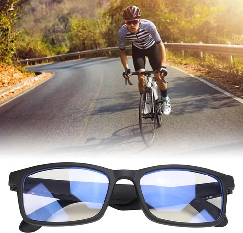 Vista 5 de Gafas de sol inteligentes con sonido Bluetooth con micrófono bloqueo de luz azul, asistente de voz táctil para ciclismo al aire libre, correr