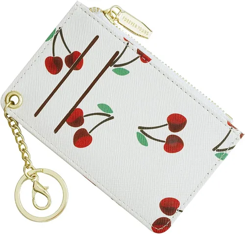 Vista 11 de Carteras pequeñas para mujer, tarjetero de piel delgado, cartera de monedas con llavero