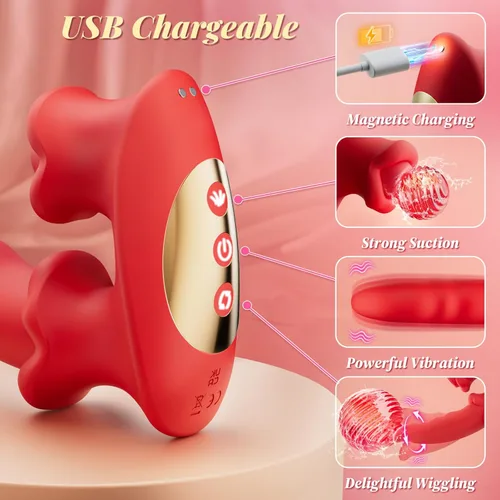 Vista 4 de Juguetes sexuales para mujeres, vibradores de succión - vibrador de lengua para clítoris con punto G con 3 * 10 modos de succión, meneo y vibración
