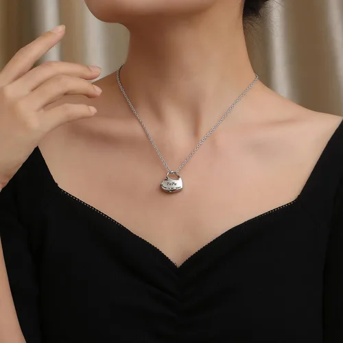 Vista 6 de Joyería de urna de cremación para cenizas, collar de urna de recuerdo de cenizas para hombres y mujeres, colgante conmemorativo impermeable con kit