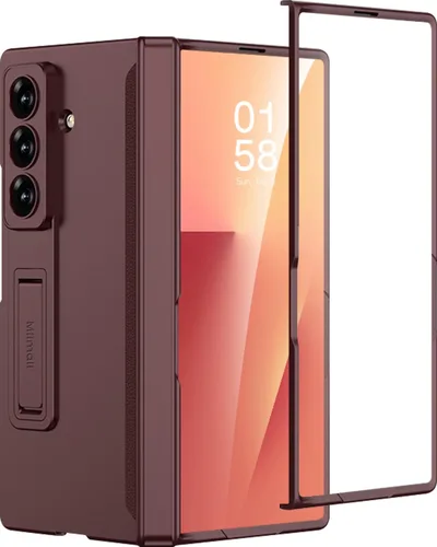 Vista 14 de Miimall Funda compatible con Samsung Galaxy Z Fold 5, [bisagra magnética de protección completa] [protector de pantalla integrado]