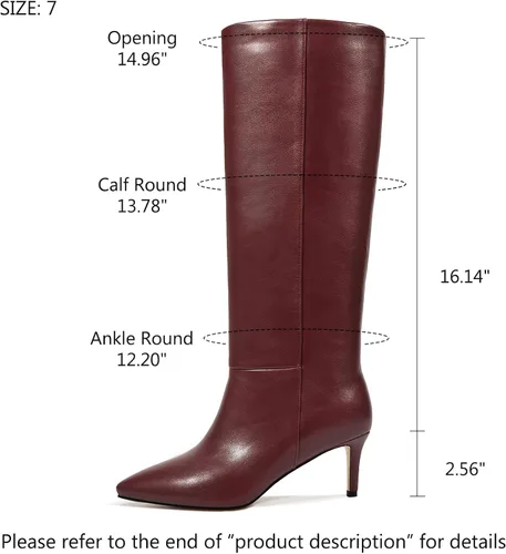 Vista 2 de wetkiss Botas altas hasta la rodilla para mujer, con tacón de gatito y diseño de punta puntiaguda, clásicas y sexys