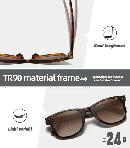 Vista 7 de MEETSUN Lentes de sol polarizados retro para mujeres y hombres, lentes de espejo clásicos para conducción, 100% protección UV (paquete de 3)