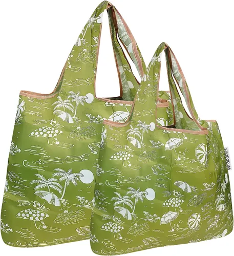 Vista 31 de allydrew Large Foldable Tote Nylon Reusable Grocery Bags