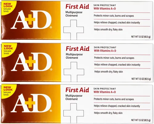 Vista 7 de A+D Pomada curativa multiusos de primeros auxilios, protector hidratante de la piel para talones, codos, manos y labios secos agrietados, protege