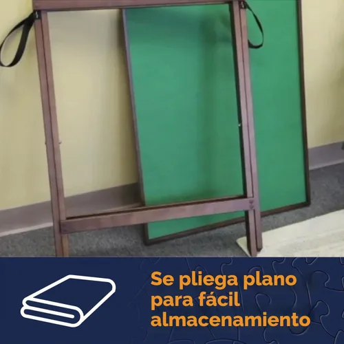 Vista 6 de Mesa plegable Bits and Pieces para armar rompecabezas en cualquier parte; se pliega fácilmente para almacenarse mientras no se utiliza