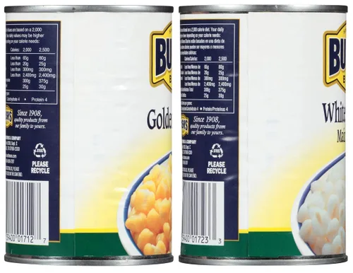 Vista 3 de Bush's Best Paquete variado de frijoles horneados dorados y frijoles blancos Hominy de 1 CT