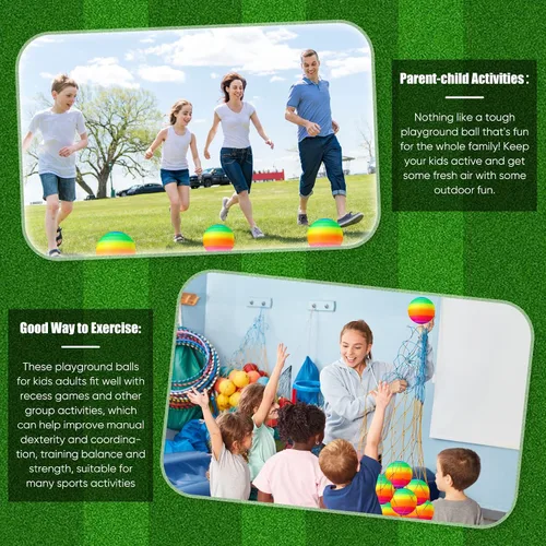 Vista 6 de Hanaive 6 pelotas inflables de goma de 10 pulgadas con bomba y bolsa de almacenamiento, Kickball hinchable para adultos, deportes al aire libre