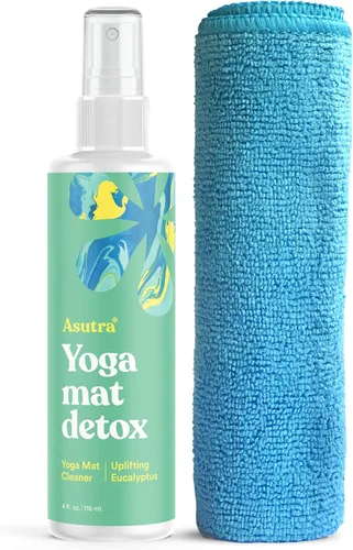 Vista 19 de Limpiador de colchoneta para yoga 100% natural y orgánico, SEGURO PARA TODAS LAS COLCHONETAS, no deja residuos pegajosos o viscosos, limpia
