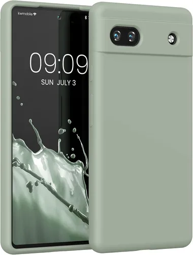 Vista 19 de kwmobile Funda Compatible con Google Pixel 6 Pro - Funda de teléfono de silicona TPU con acabado suave - Azul Arrecife