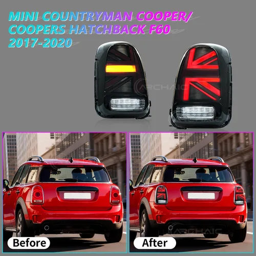 Vista 7 de Luces traseras compatibles con MINI Countryman Coopers Hatchback F60 2017-2020 Animación de inicio/señal de giro secuencial/Plug & Play/Par