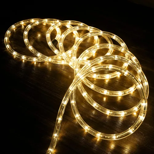 Vista 9 de Cuerda de luces LED de 10 pies, permanente, impermeable, conectable, flexible, con tubo de PVC transparente, certificado ETL, iluminación festiva