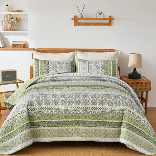 Vista 28 de WONGS BEDDING Juego de Edredón Boho Tamaño Full, Juego de Edredones Bohemios Grises de 3 Piezas, Juego de Ropa de Cama Cubrecama de Microfibra Negro