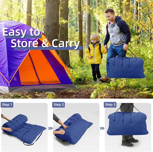 Vista 3 de Fragess - Cunas plegables de camping para adultos, cuna de 28" extra amplia con colchón removible, carga máxima de 600LBS, cunas para dormir