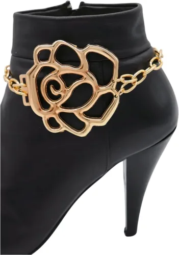 Vista 6 de TrendyFashionJewelry TFJ - Pulsera de metal para mujer, estilo occidental, con diseño sexy, cadena de bota, cuentas de bola