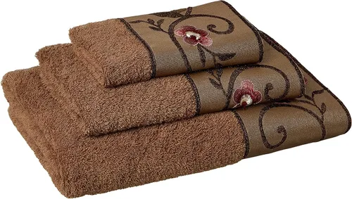 Vista 27 de Zahari Home Capri - Juego de toallas de baño de 3 piezas, toalla de baño, toalla de mano y toalla facial, decoración moderna, hermoso diseño único