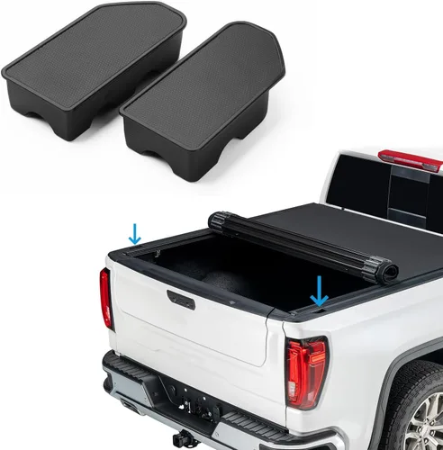 Vista 9 de Shademax Ajuste personalizado para cubiertas de bolsillo de estaca 2014-2018 GMC Sierra 1500 Chevy Silverado 1500/2500/2500HD/3500 Funda para cama