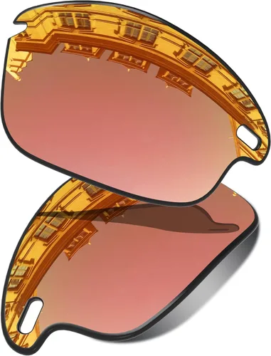 Vista 7 de Lenses Replacement for Oakley Fast Jacket OO9097 71mm Sunglass - Confirm Fit Scratch Resistant Abrigo de espejo negro polarizado