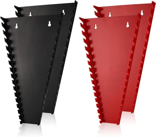 Vista 15 de ALOANES Organizador de llaves de plástico ABS de 64 ranuras, organizador de llaves colgantes estándar para caja de herramientas y pared, compatible