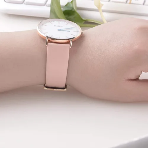 Vista 3 de EACHE Correas de reloj de cuero de liberación rápida para hombres y mujeres, correas de reloj de cuero fino para mujer, 0.472 in, 0.551 in, 0.630