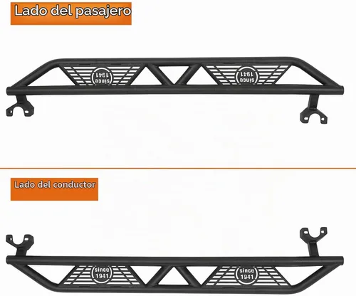 Vista 9 de Hooke Road Barras de Paso Lateral de Caída para 4 Puertas JK para Jeep Wrangler JKU 2007-2018 de 4 Puertas Solamente, Barra de Paso de Acero de Alta