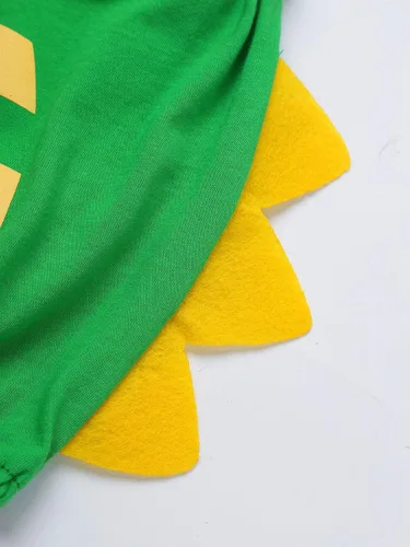 Vista 7 de Hansber - Mono de bebé con diseño de dinosaurio de dibujos animados para bebés y niños, sin mangas, con gorro