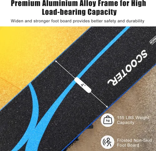Vista 5 de Goplus Patinete plegable para niños, scooter de 2 ruedas con aluminio de lujo, freno de guardabarros trasero, altura ajustable, scooter deportivo