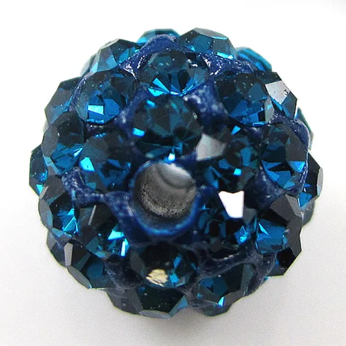 Vista 9 de RUBYCA Pave - Cuentas de arcilla de cristal checo para joyería Shamballa (20 unidades, 0.472 pulgadas, morado claro)