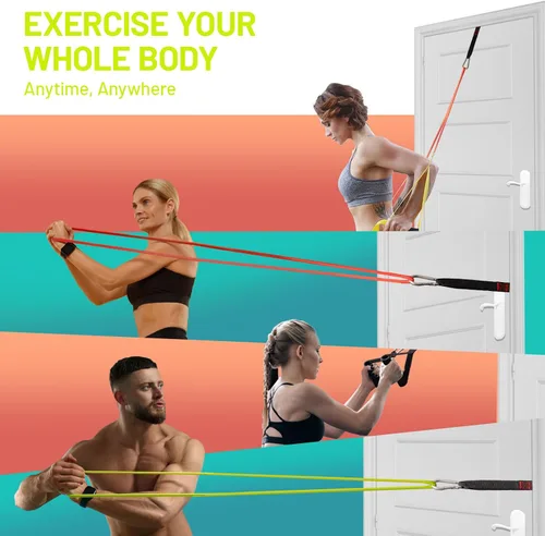 Vista 7 de Slim Panda Door Anchor Strap for Resistance Bands, Door Exercise Equipment with Secure Buckle & No Drill Setup, Multi Point Anchor Gym Attachment