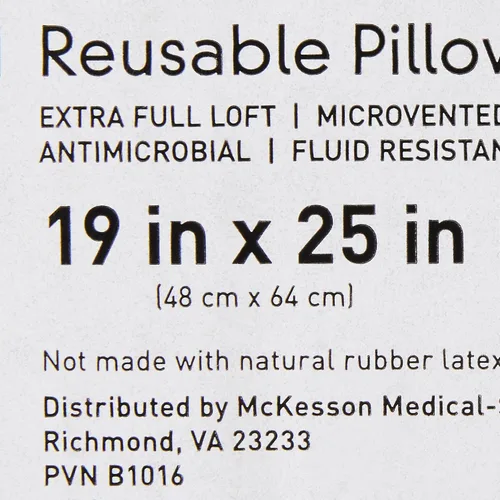 Vista 3 de McKesson Almohada médica reutilizable para cama de hospital, 19 x 25 pulgadas, 12