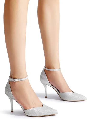 Vista 6 de DREAM PAIRS Zapatos de tacón alto para mujer, con tiras cerradas, correa en el tobillo, puntera puntiaguda, tacón D'Orsay para boda, fiesta, zapatos