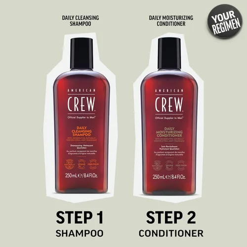 Vista 5 de American Crew Acondicionador para hombres, hidratante diario, derivado de forma natural, fórmula vegana, fragancia de menta cítrica, 3.3 onzas