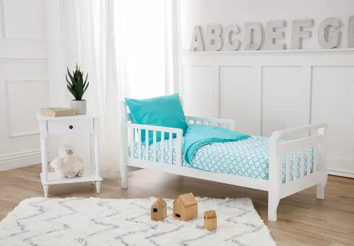 Vista 4 de TL Care Juego de ropa de cama de 4 piezas 100% percal de algodón para niños y niñas