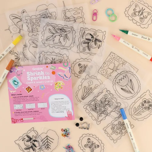 Vista 2 de Grabie Kit de manualidades de arte retráctil de más de 25 formas Bloom Post - Para los amantes del arte
