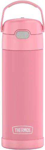 Vista 17 de THERMOS FUNTAINER Botella aislada al vacío de acero inoxidable de 16 onzas con tapa ancha de canalón, MINECRAFT