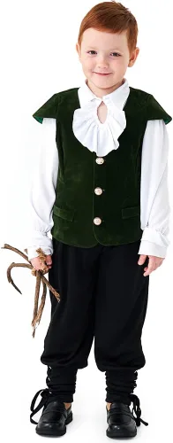 Vista 3 de GRAJTCIN Pantalones de tobillo medievales para niños, disfraz de pirata vikingo renacentista, para Halloween, cosplay, pantalones góticos