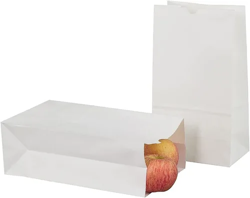 Vista 37 de Restaurantware Bag Tek - Bolsas de papel de 2 libras, 100 bolsas de almuerzo desechables, pequeñas para almuerzos, sándwiches y aperitivos, bolsas