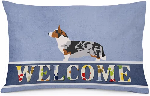 Vista 55 de Caroline's Treasures BB8334PILLOWCASE AIDI Atlas Mountain Dog - Funda de almohada estándar, color azul, ligera, súper suave, de fácil cuidado