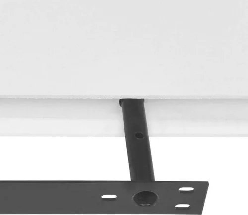 Vista 5 de 2 estantes flotantes de madera de fibropanel de densidad media blanca para almacenamiento de libros/DVD, estante flotante, estante de pared
