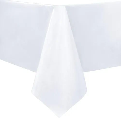 Vista 29 de sancua - Mantel rectangular de PVC 100 % impermeable, 54 x 54 pulgadas, vinilo a prueba de aceite, derrames, fácil de limpiar con un paño, para Beige