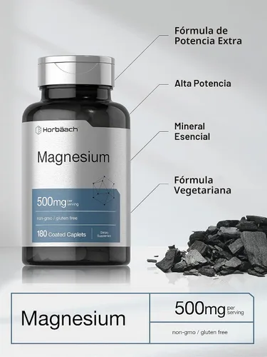 Vista 4 de Horbäach Magnesio 500mg 180 cápsulas