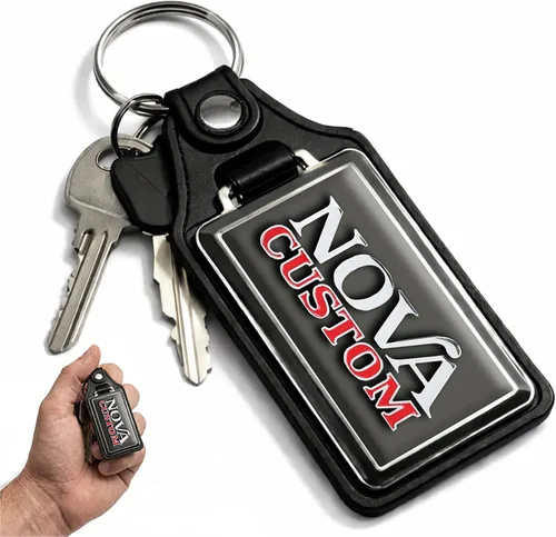 Vista 40 de Brotherhood Car Key Chain for Nova - Classic Models Keychain for Men and Blanco antiguo - Personalizado 1975