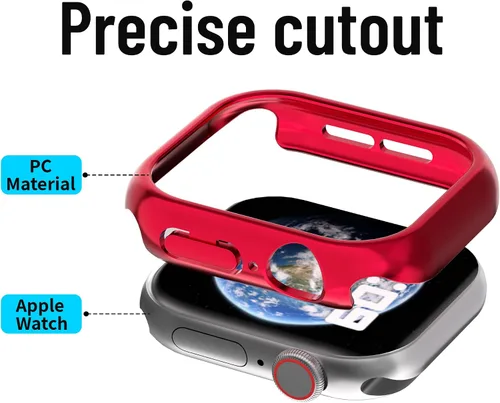 Vista 4 de Juego de 20 fundas protectoras de policarbonato duro compatibles con Apple Watch Series 10 de 1.812 pulgadas, protector de bordes y parachoques