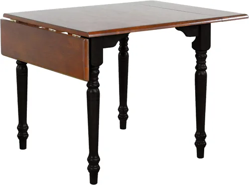 Vista 4 de Sunset Trading Selections - Juego de 3 sillas rectangulares de 48 pulgadas con respaldo de flecha, juego de mesa de comedor Drop Leaf 2,4, 3 tamaños